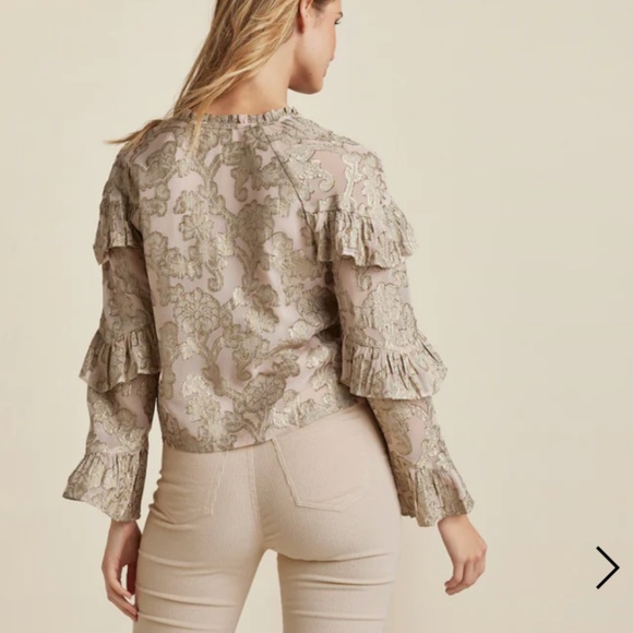 Shimmer tiered Sleeve top - NWT!! Blush Color- Size 12 - GORGEOUS!!! - Picture 4 of 4